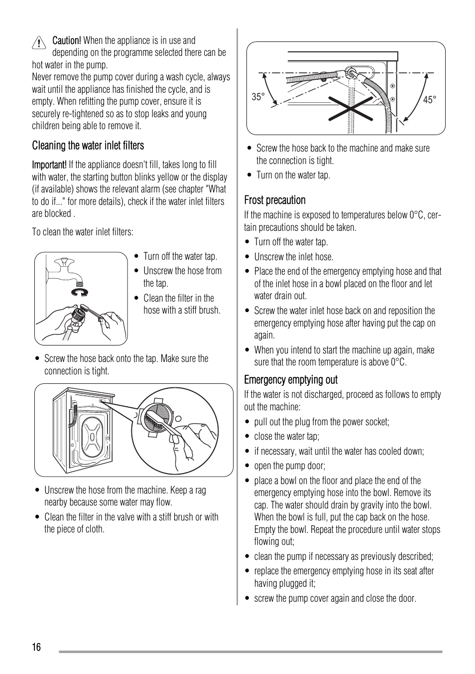 Zanussi ZWH 7162 J User Manual | Page 16 / 28