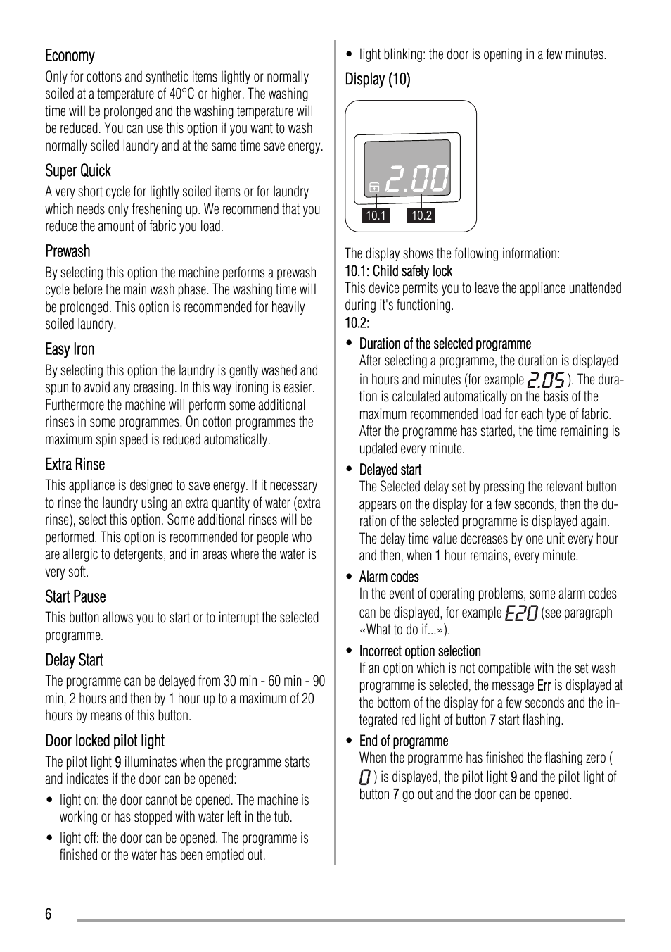 Zanussi ZWH 7162 J User Manual | Page 6 / 28