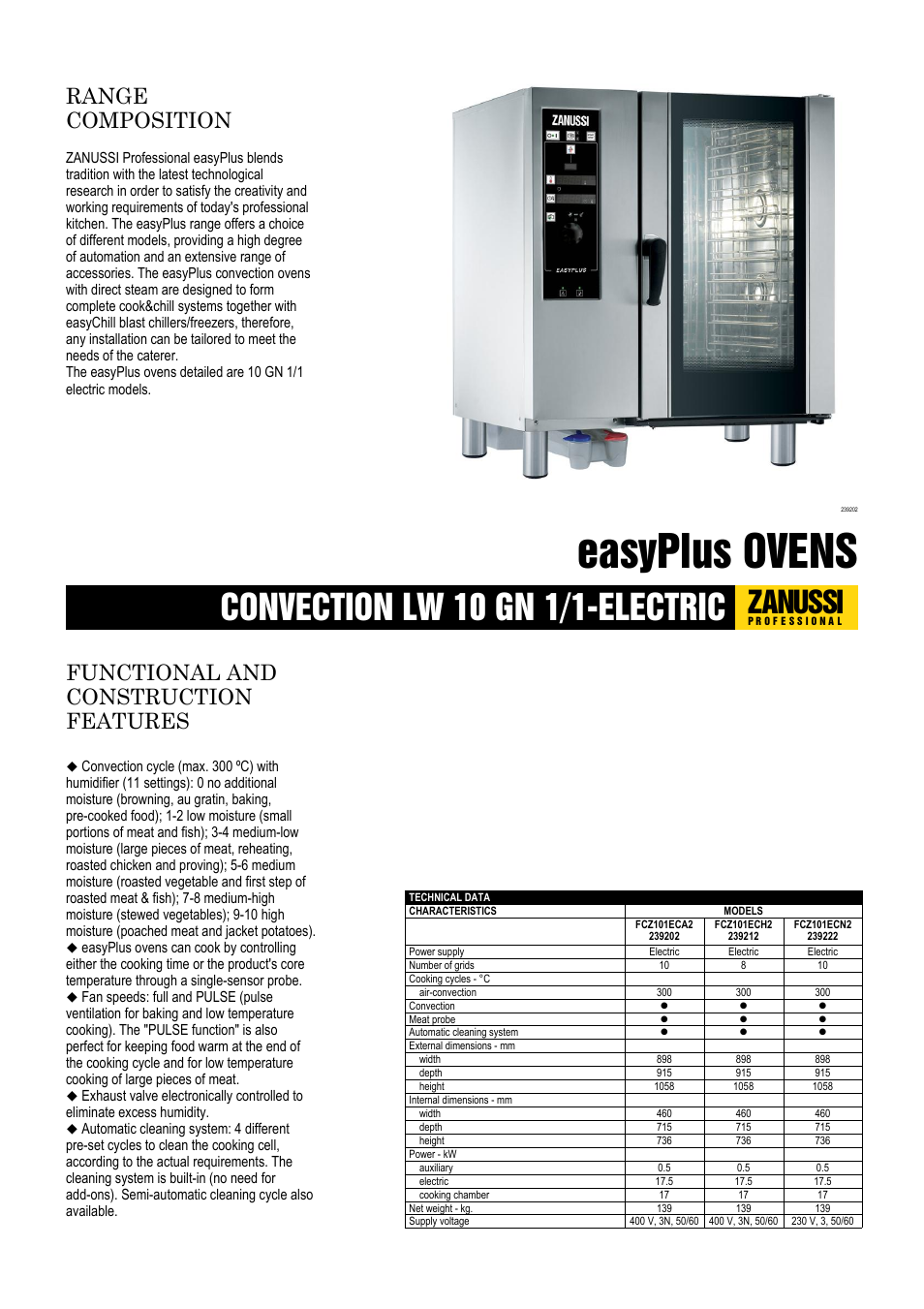 Zanussi EasyPlus FCZ101ECN User Manual | 3 pages