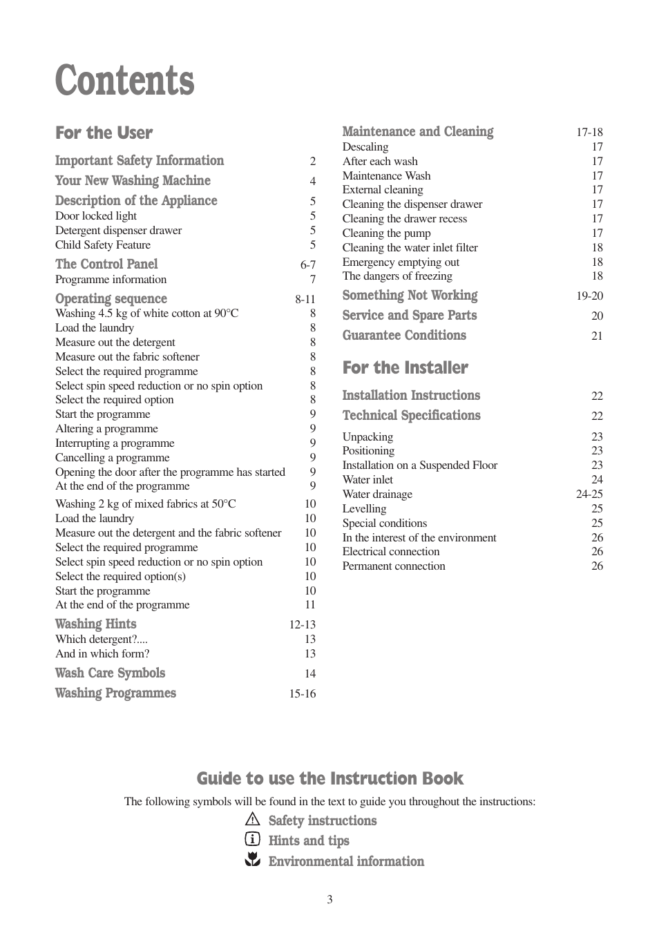Zanussi ZWF 1010 W User Manual | Page 3 / 28