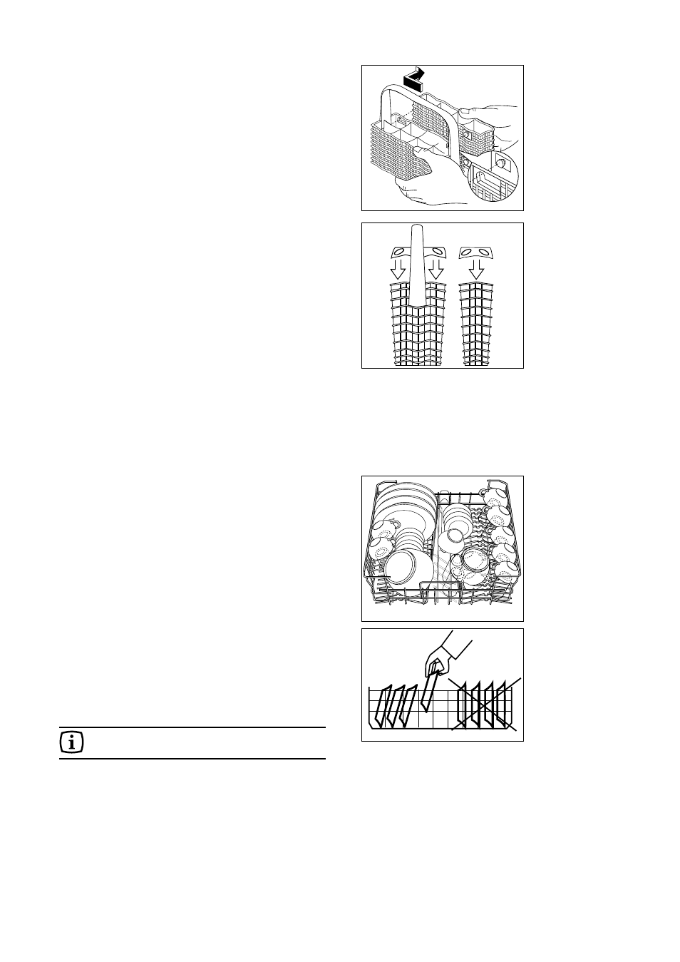 The upper basket | Zanussi DE 6844 A User Manual | Page 12 / 28