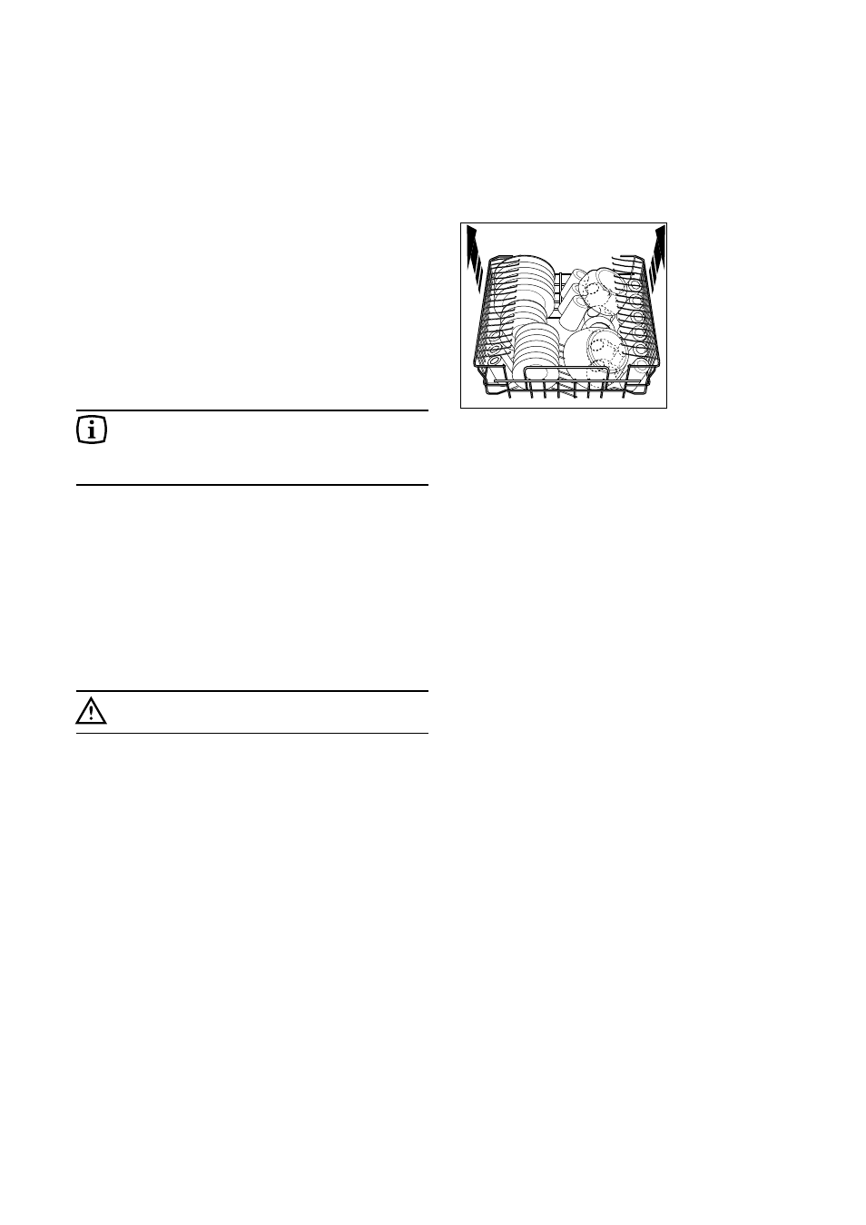 Adjusting the height of the upper basket, Attention | Zanussi DE 6844 A User Manual | Page 13 / 28