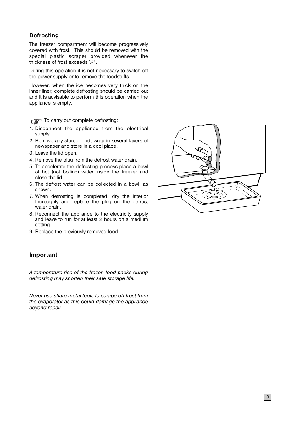 Zanussi ZCF 127 C User Manual | Page 9 / 16