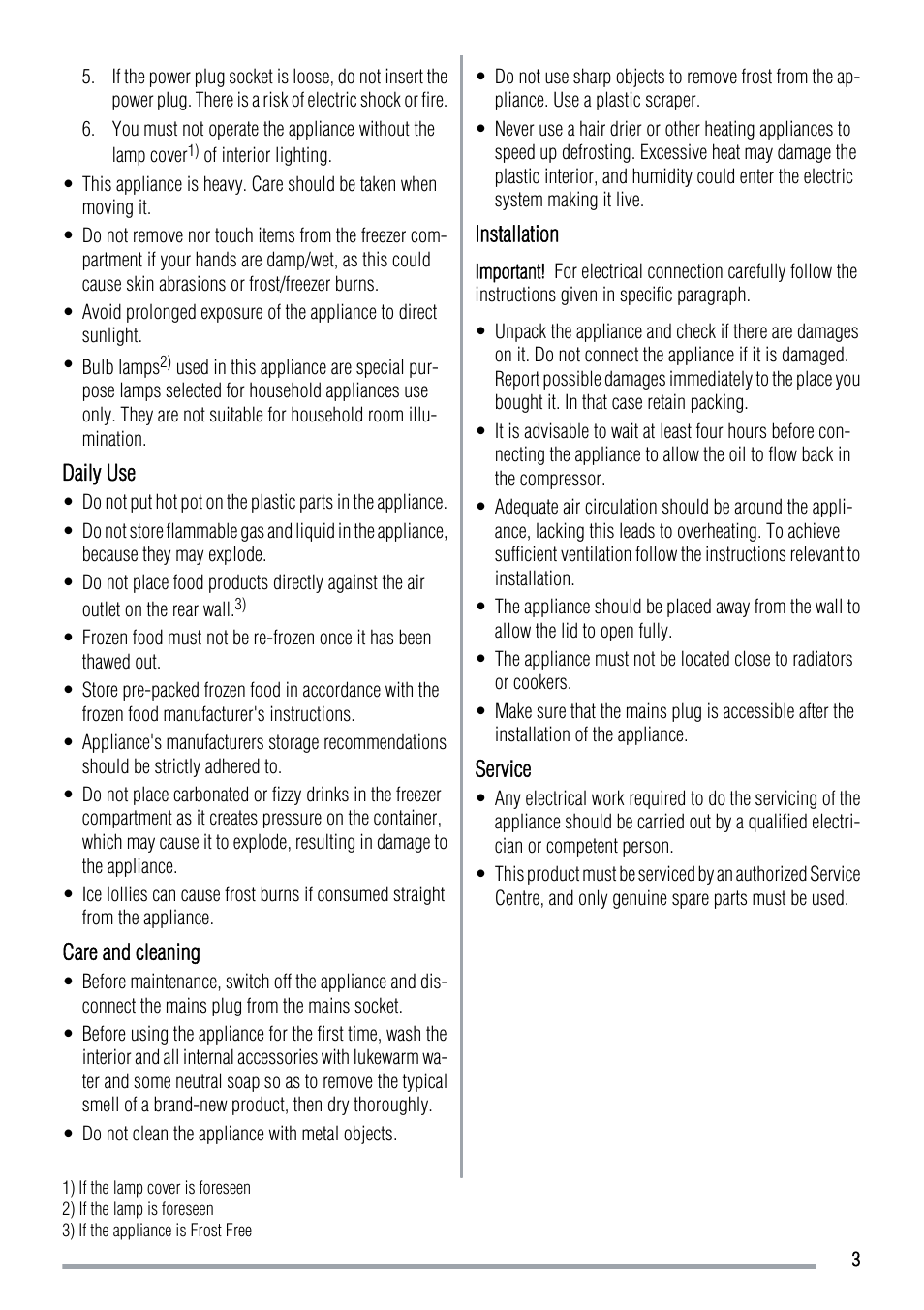 Zanussi ZFC639WAP  EN User Manual | Page 3 / 8