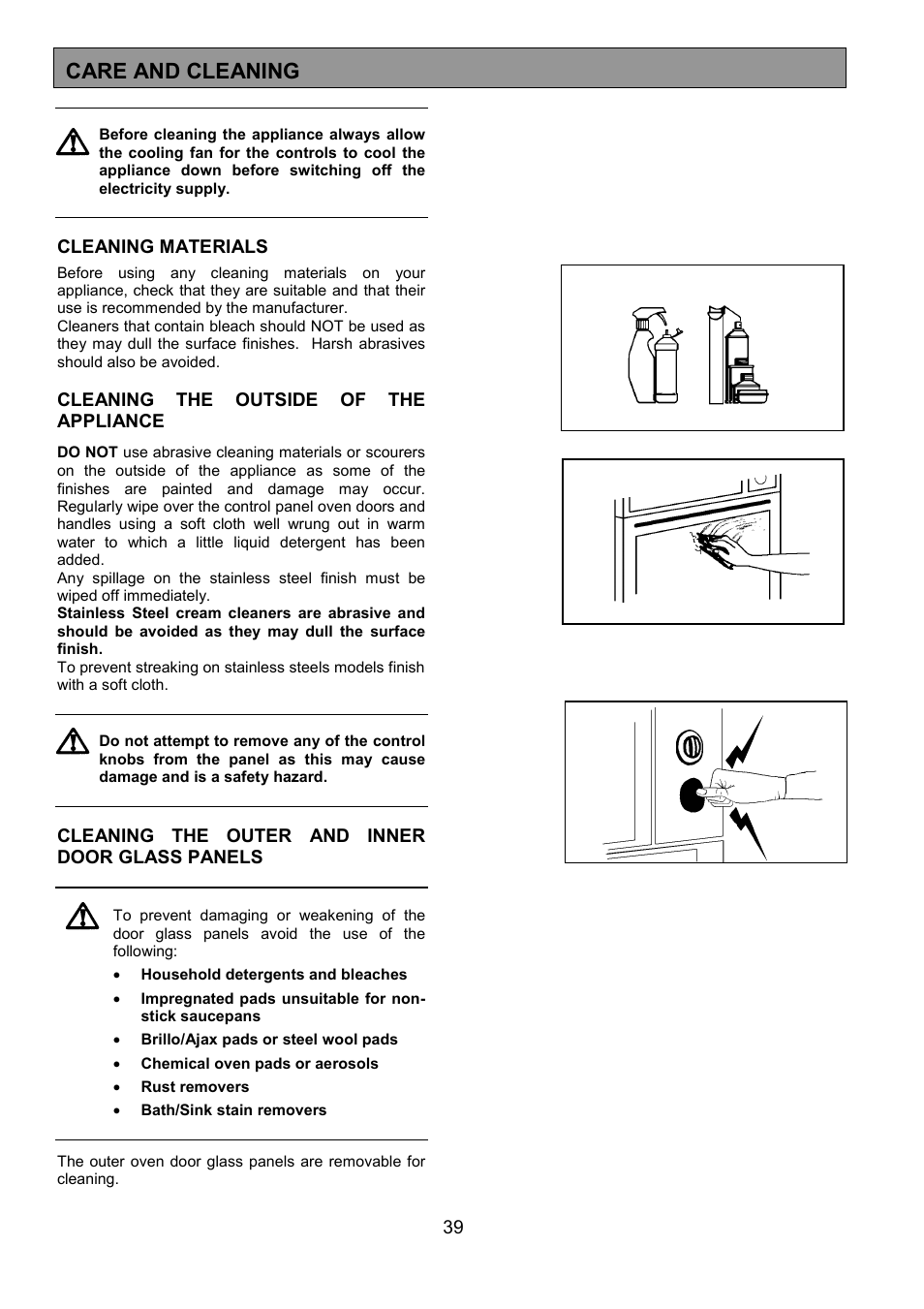 Care and cleaning | Zanussi ZHQ 575 User Manual | Page 39 / 60