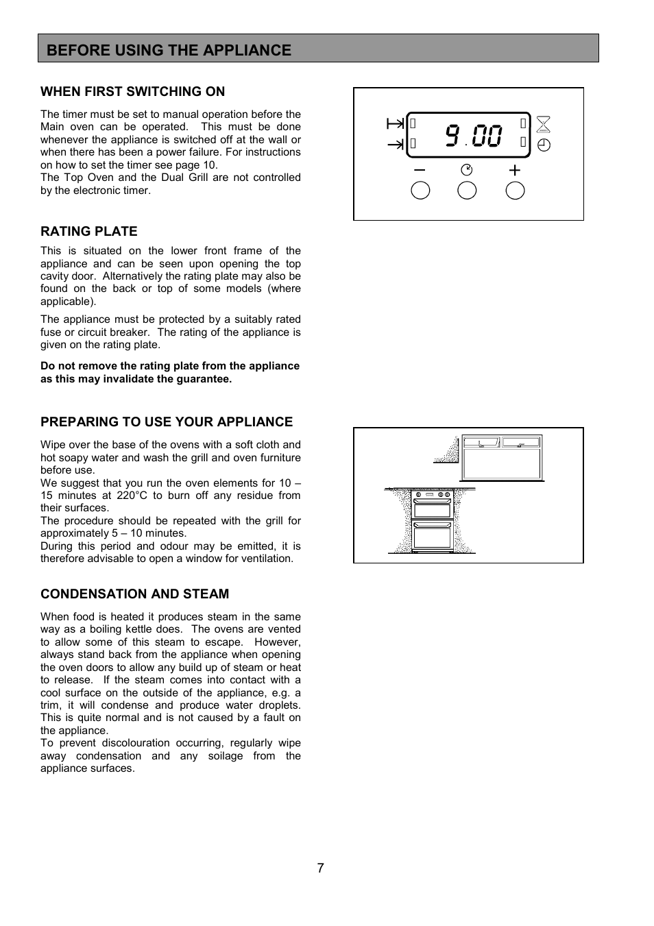 Before using the appliance | Zanussi ZHQ 575 User Manual | Page 7 / 60