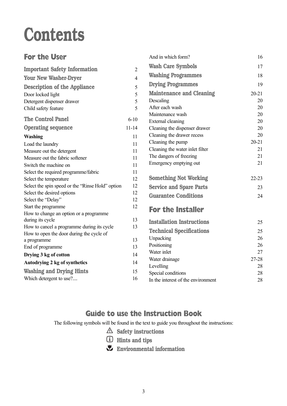 Zanussi ZWD 1251 W User Manual | Page 3 / 30