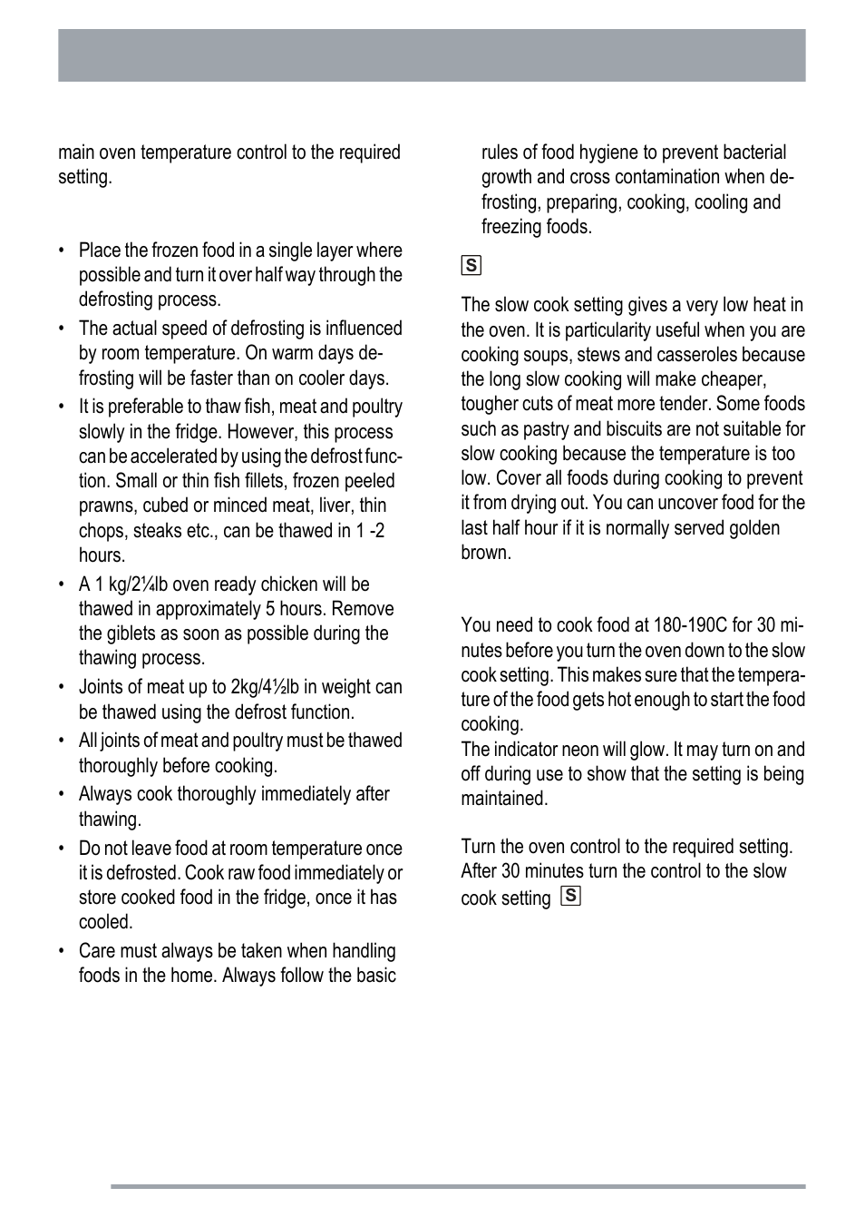 Hints and tips, Slow cook function, Using slow cook | Zanussi ZKC5020 User Manual | Page 18 / 36