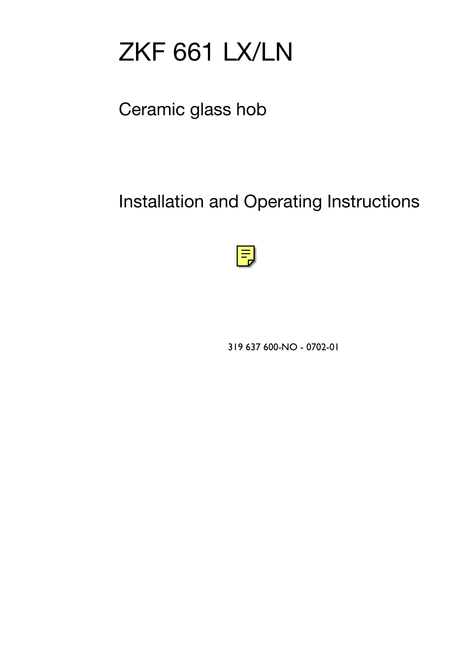 Zanussi ZKF 661 LN User Manual | 26 pages