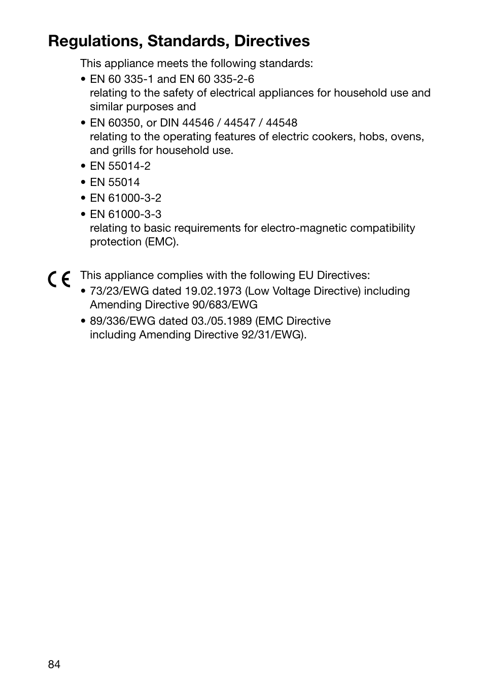 Regulations, standards, directives | Zanussi ZKF 661 LN User Manual | Page 18 / 26