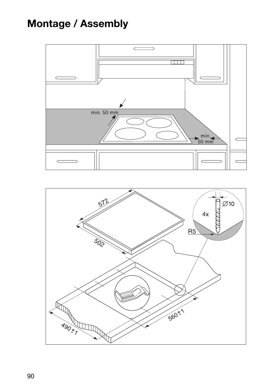 Montage / assembly | Zanussi ZKF 661 LN User Manual | Page 24 / 26