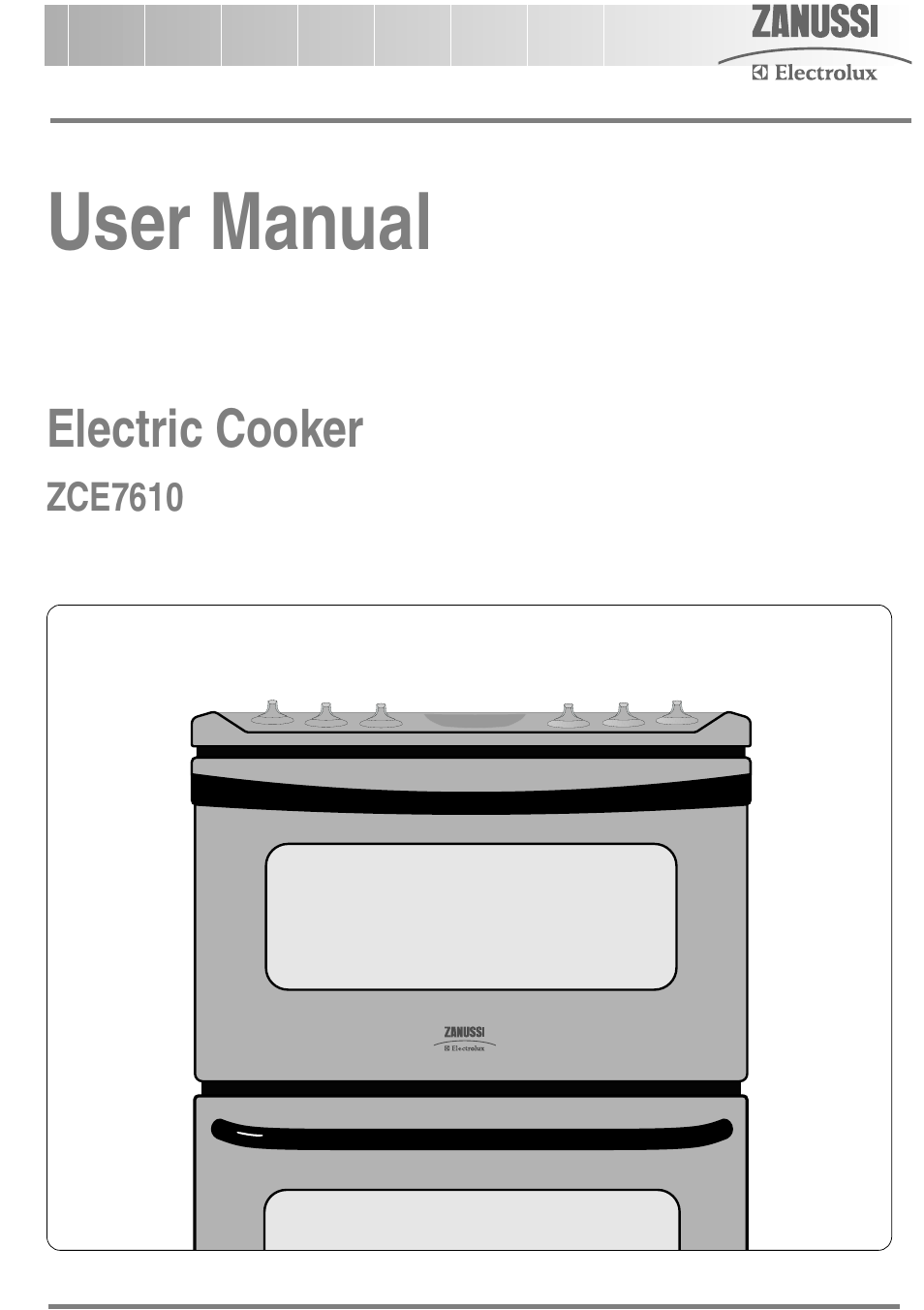 Zanussi ZCE7610 User Manual | 36 pages