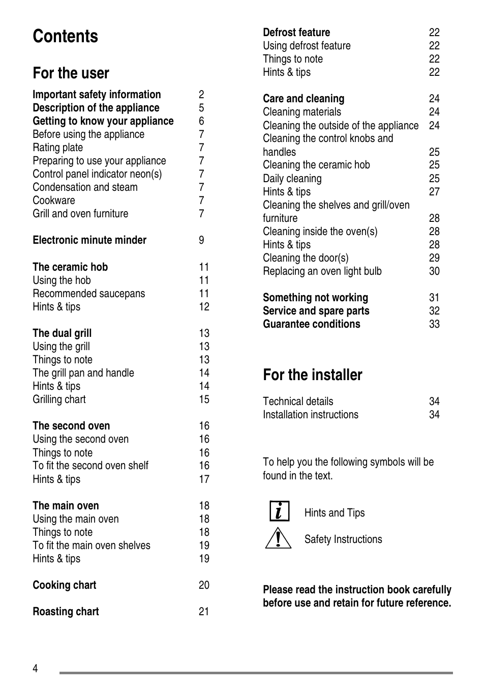 Zanussi ZCE7610 User Manual | Page 4 / 36
