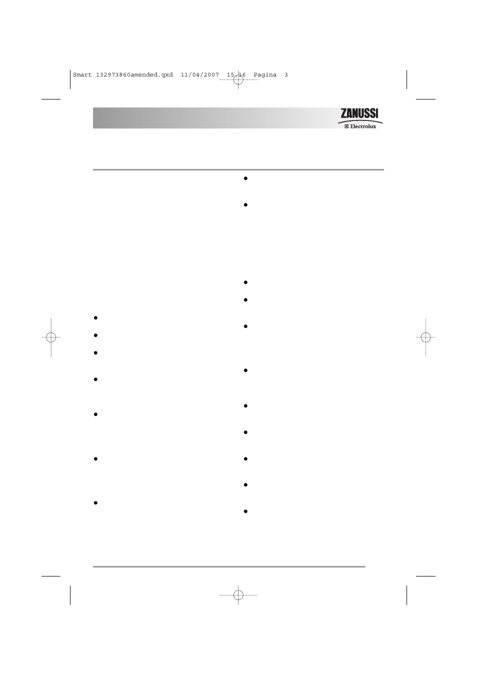 Safety information, General safety, Installation | Zanussi 132973860 User Manual | Page 3 / 32
