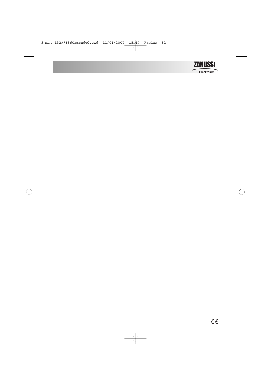 Zanussi 132973860 User Manual | Page 32 / 32