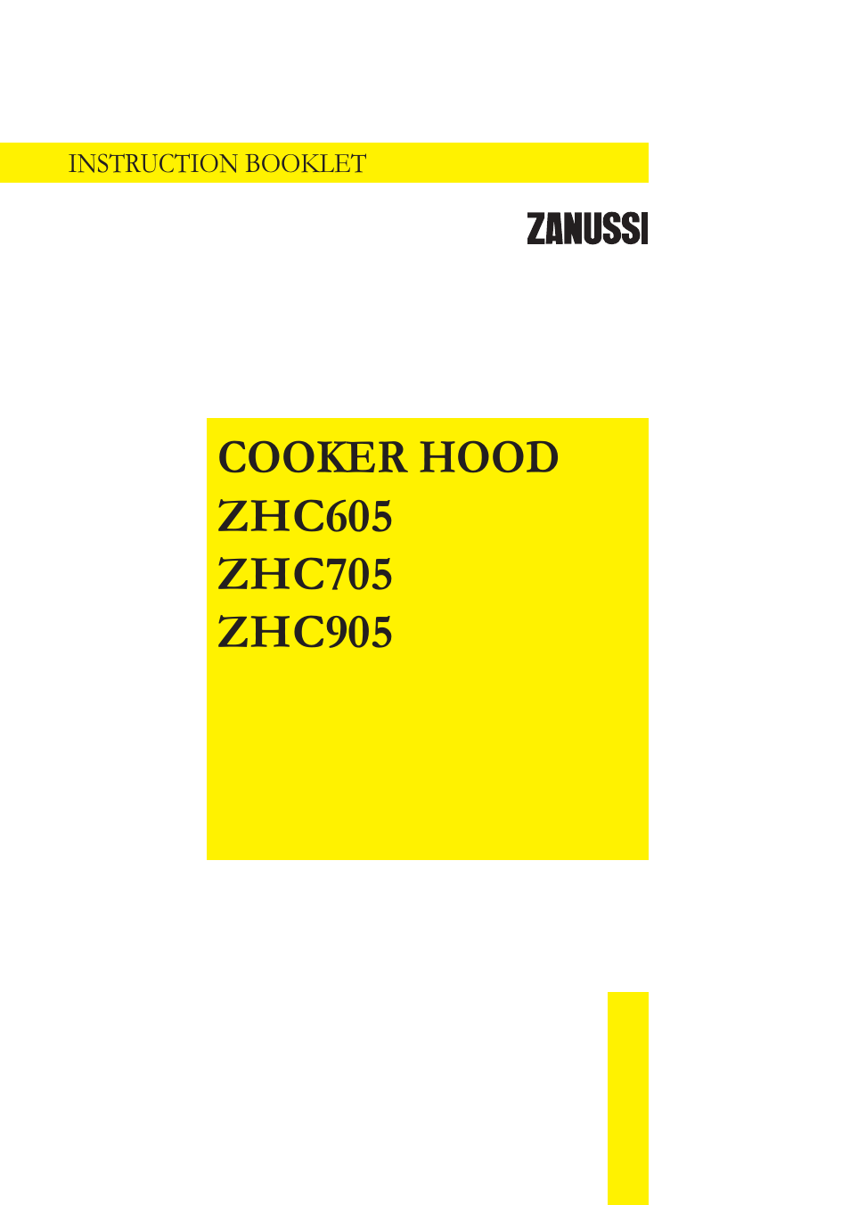 Zanussi ZHC705 User Manual | 16 pages