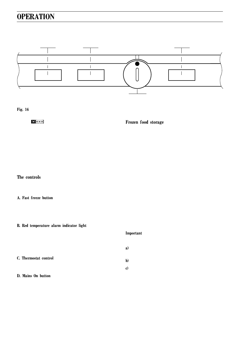 Ab d c, Operation | Zanussi ZEC 40 User Manual | Page 11 / 17