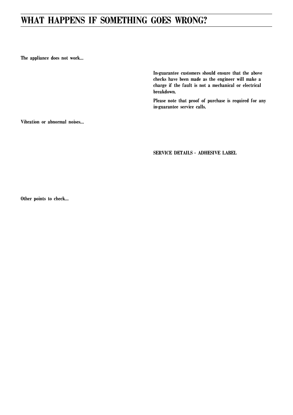 What happens if something goes wrong | Zanussi ZEC 40 User Manual | Page 16 / 17