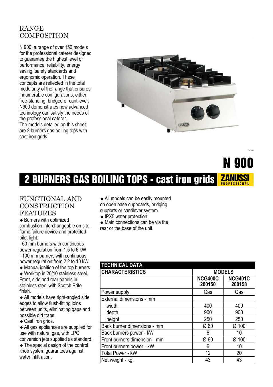 Zanussi 200158 User Manual | 2 pages
