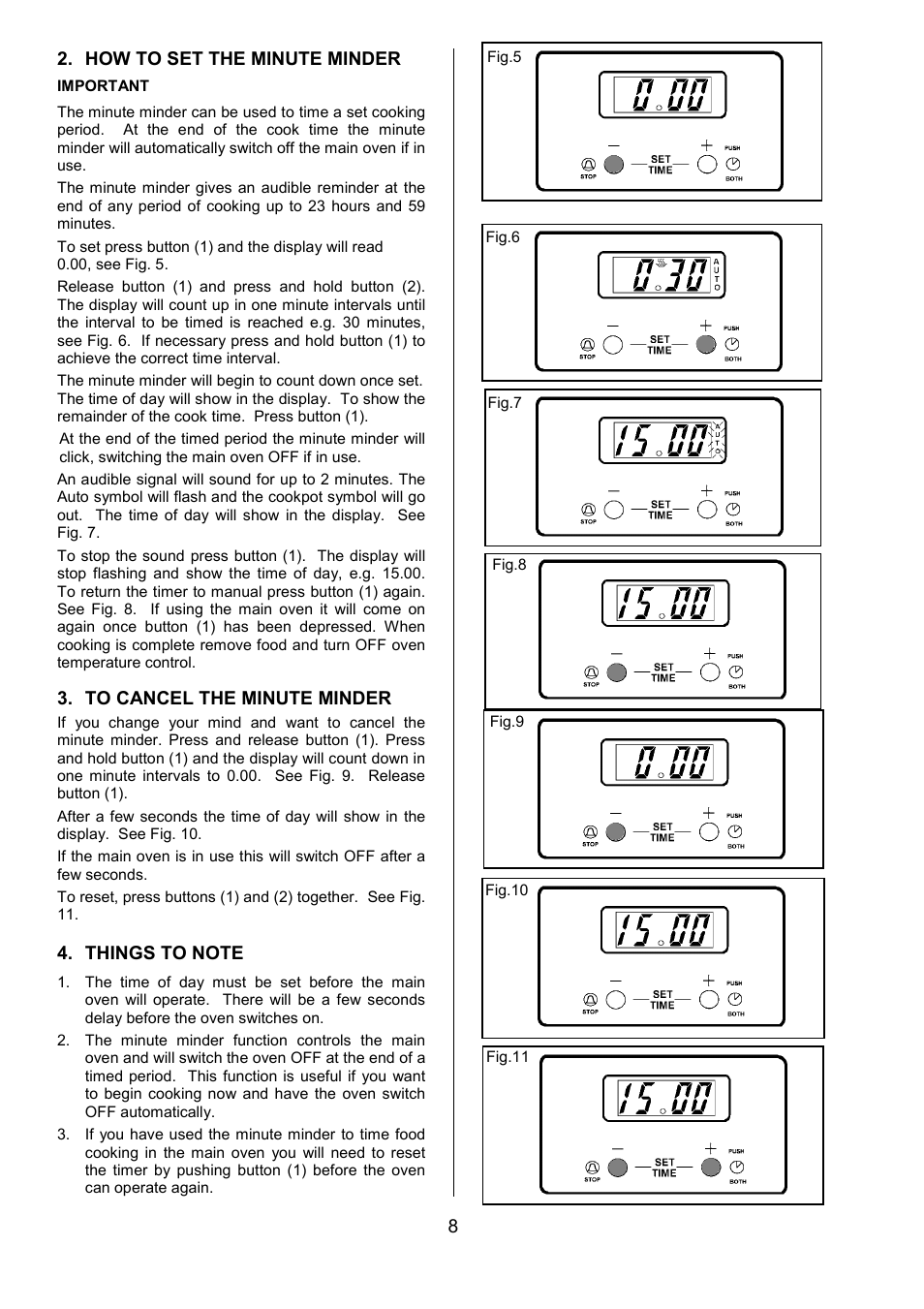 Zanussi ZCE 5001 User Manual | Page 8 / 32