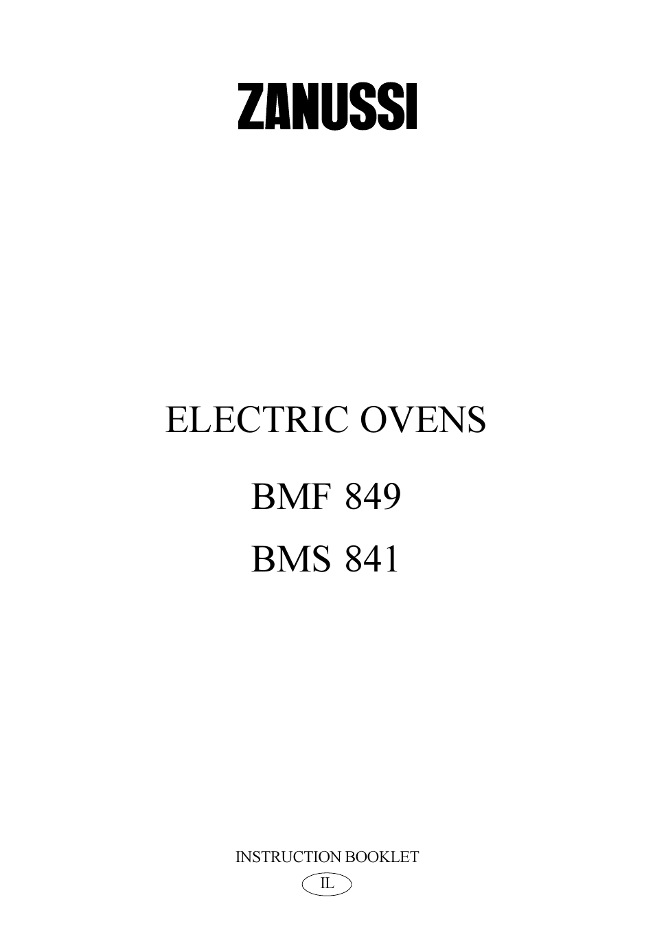 Zanussi BMF 849 User Manual | 16 pages