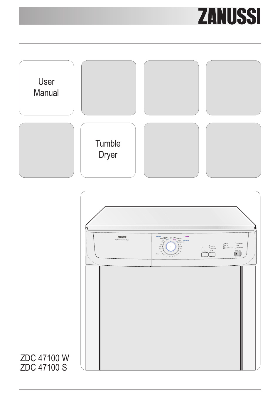 Zanussi ZDC 47100 W User Manual | 26 pages