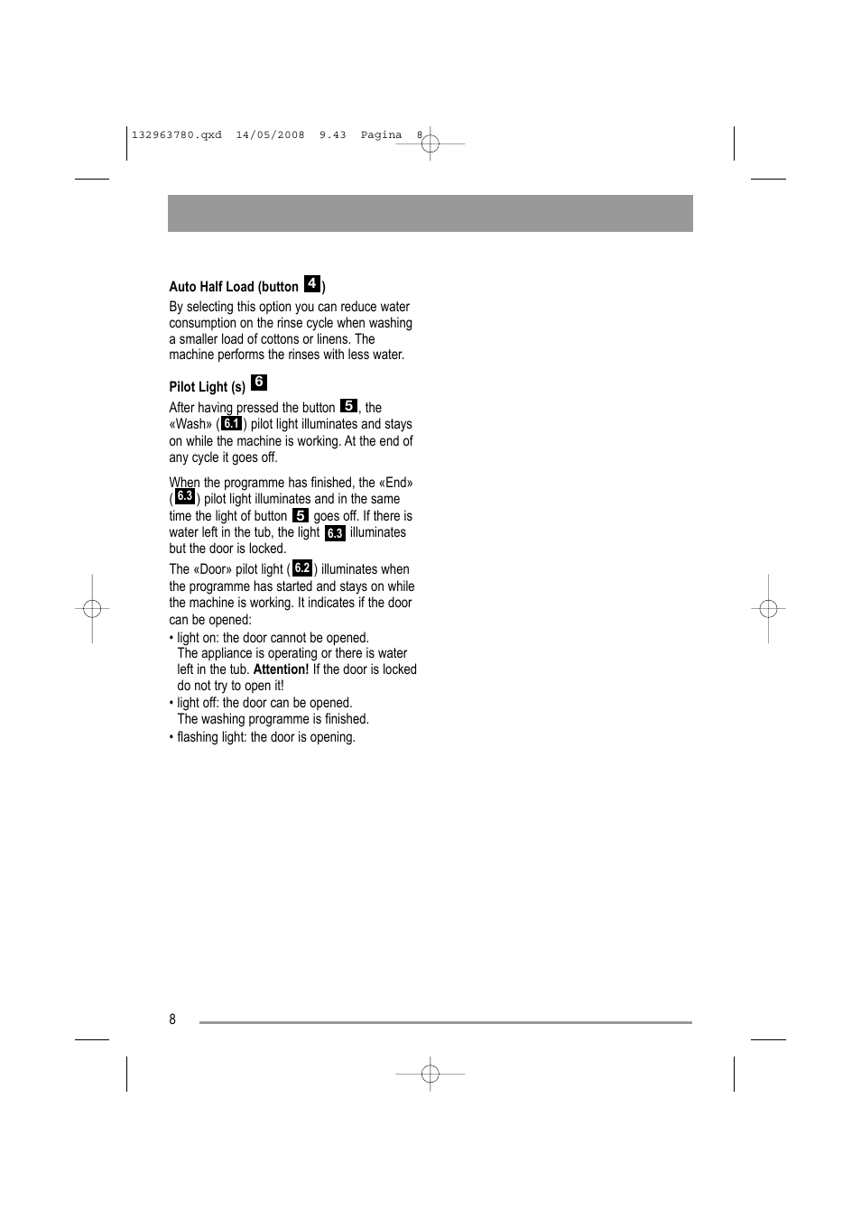Zanussi ZWF16070 W1 User Manual | Page 8 / 28