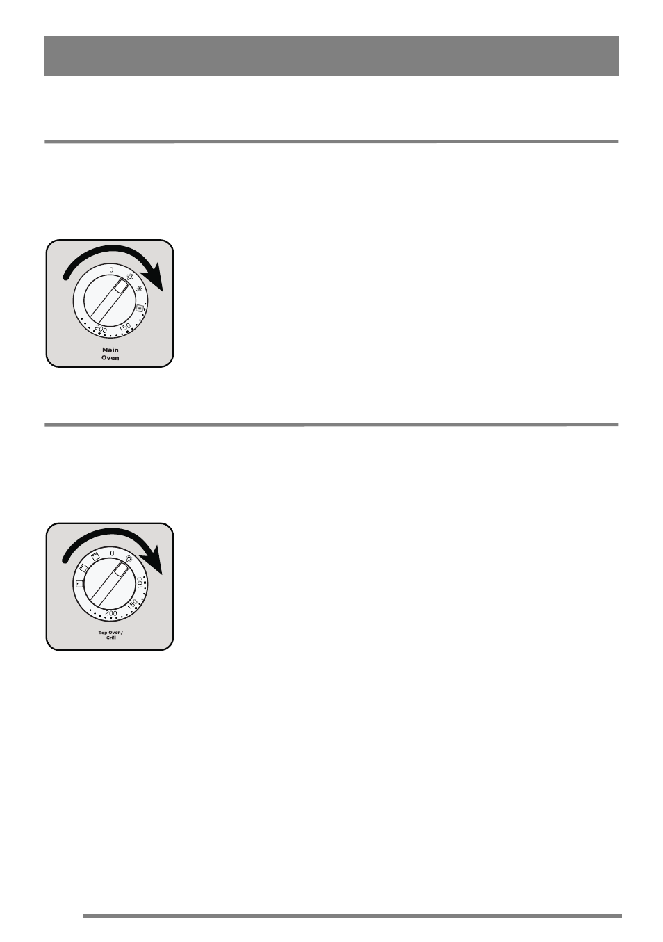Main oven light, Top oven light, Using main oven light | Using top oven light | Zanussi ZKM6040 User Manual | Page 28 / 44
