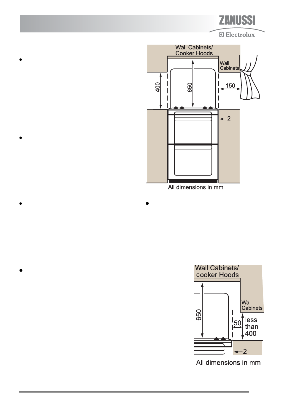 Moving your appliance, For your safety, Location of appliance | Zanussi ZKM6040 User Manual | Page 37 / 44