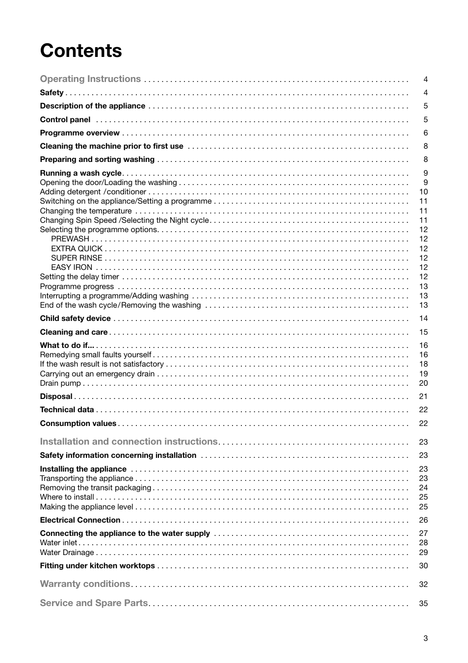 Zanussi ZWF 1840 W User Manual | Page 3 / 36