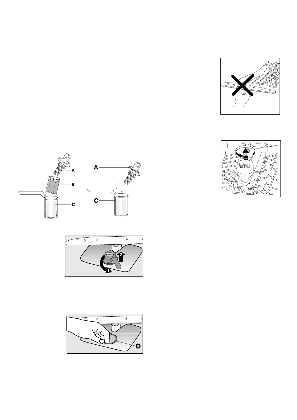 Maintenance and cleaning, Cleaning the filters, Prolonged periods of non-operation | Frost precautions, Moving the machine | Zanussi DE 6754 User Manual | Page 14 / 24