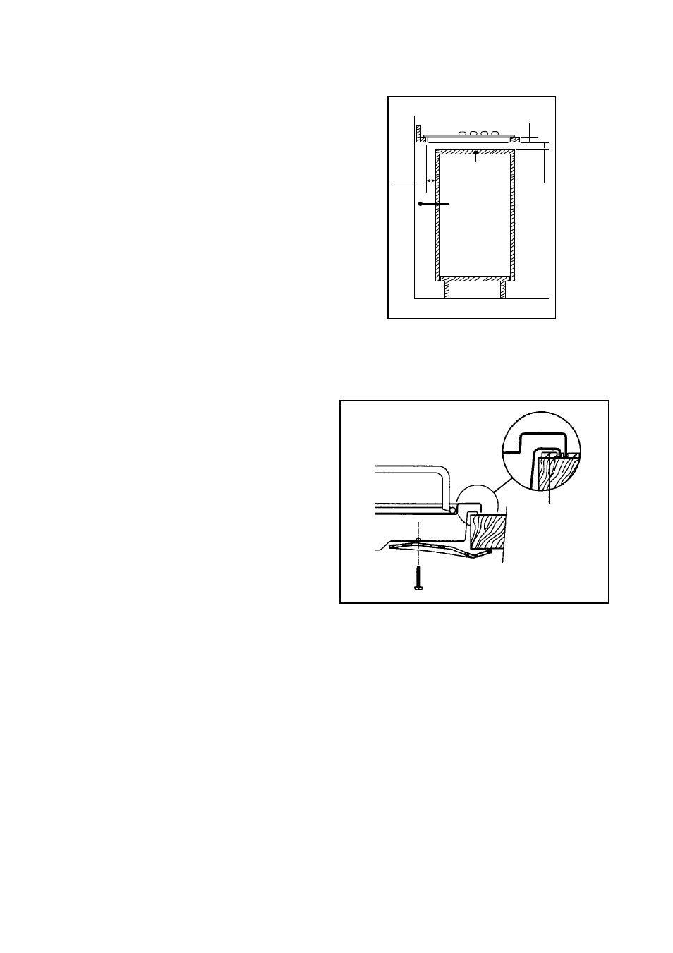 Building over a kitchen unit with door, Fitting the hob to the worktop | Zanussi ZEA 85 User Manual | Page 13 / 16