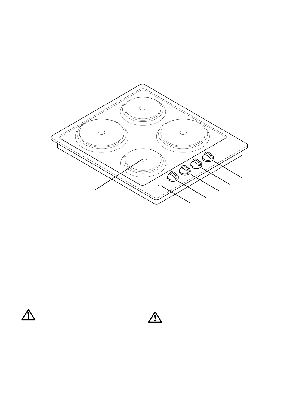 Description of the hob | Zanussi ZEA 85 User Manual | Page 5 / 16