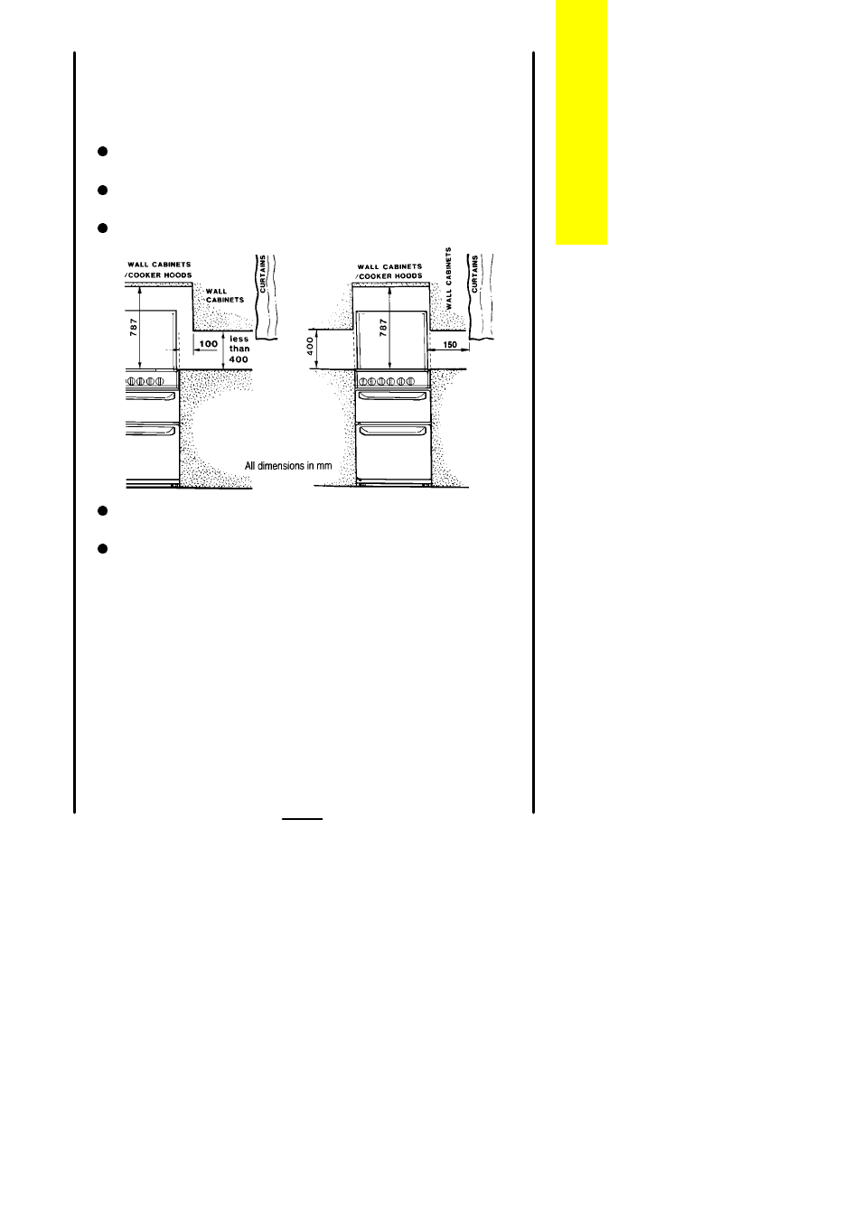 Positioning, Cooker dimensions | Zanussi ZCM ID User Manual | Page 37 / 56