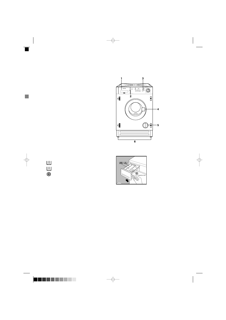 Description of the appliance, Detergent dispenser drawer | Zanussi ZJ 1217 User Manual | Page 5 / 31