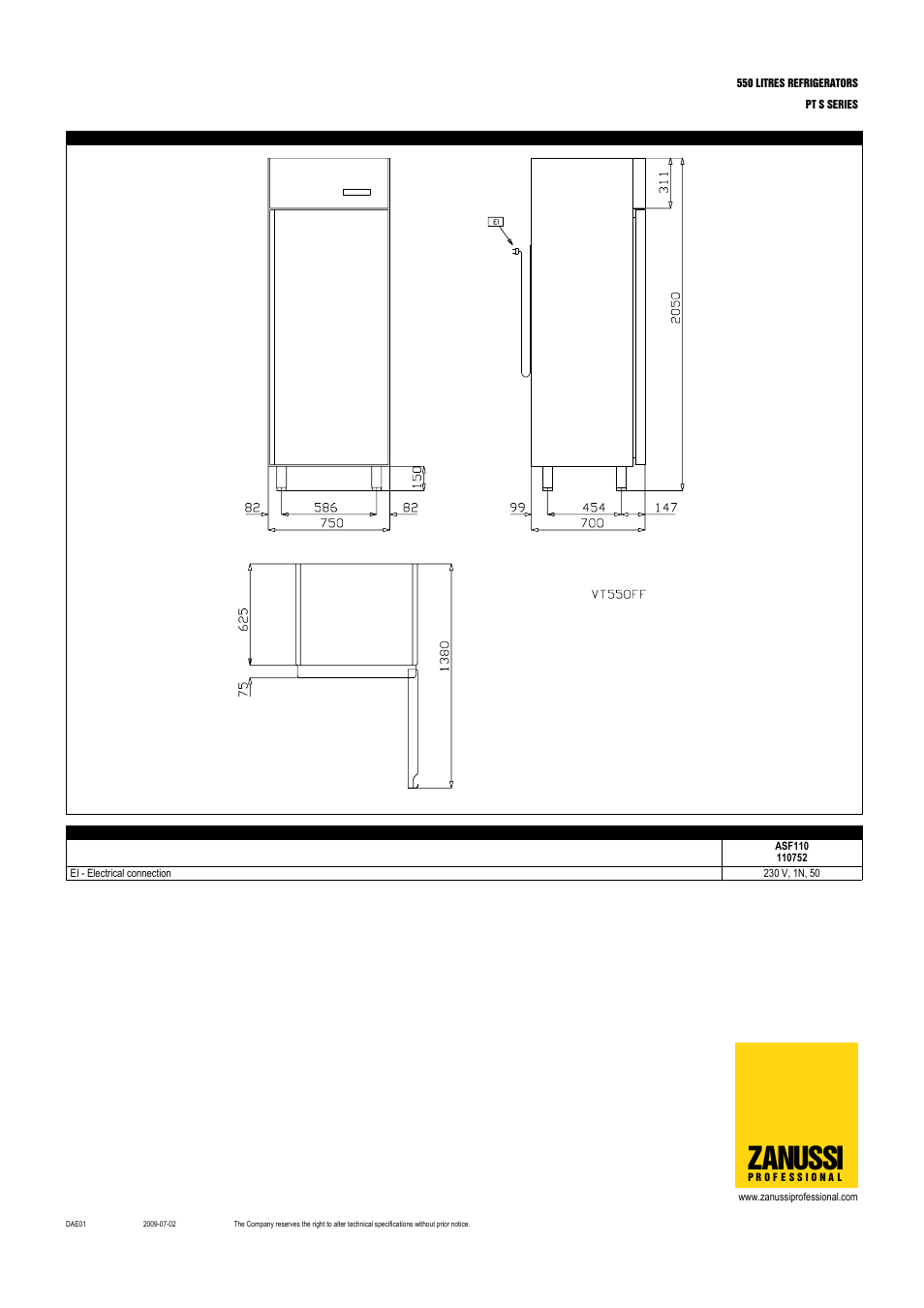 Zanussi | Zanussi 110752 User Manual | Page 4 / 4