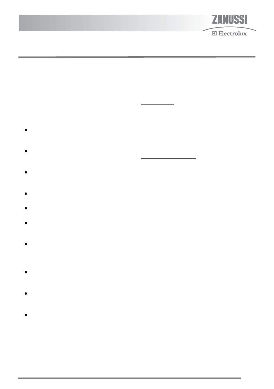 Guarantee / customer care | Zanussi U30356 ZKC6010 User Manual | Page 31 / 32