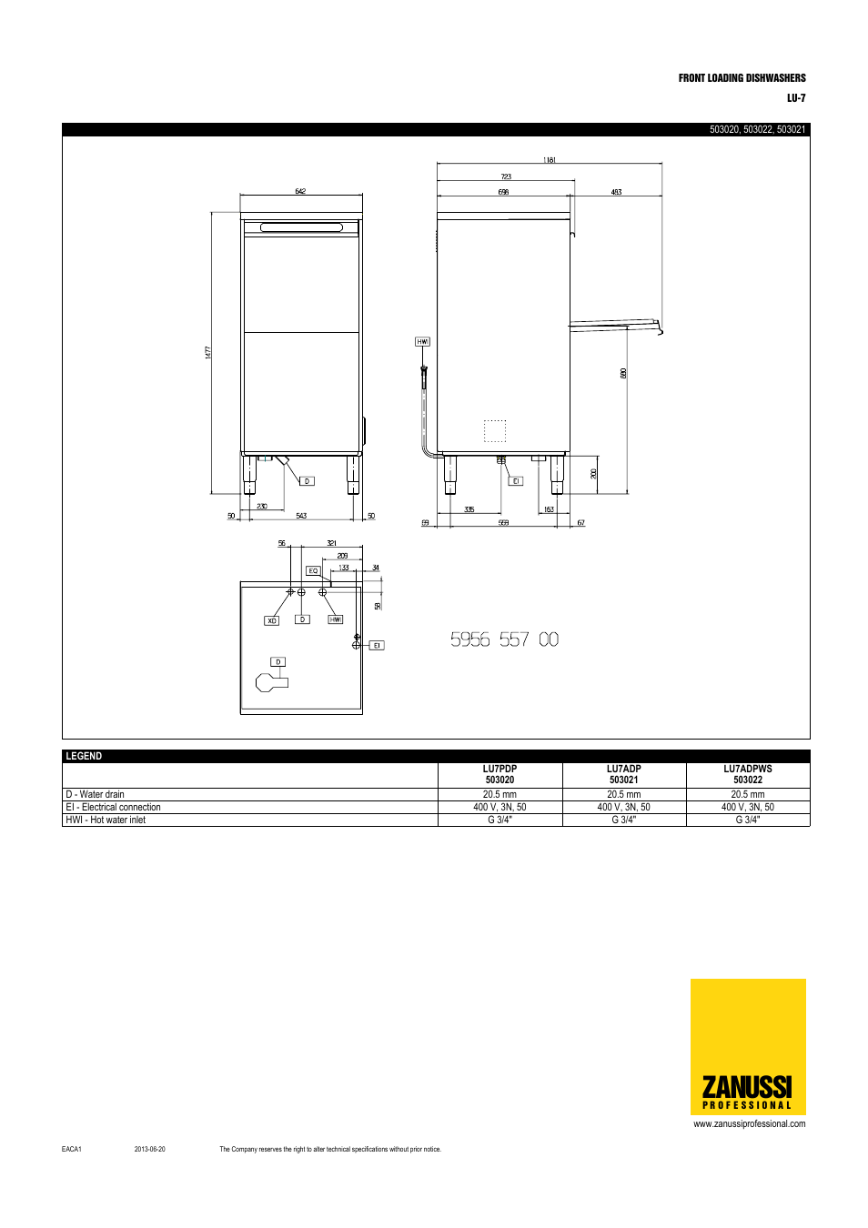 Zanussi | Zanussi LU7PDP User Manual | Page 3 / 3