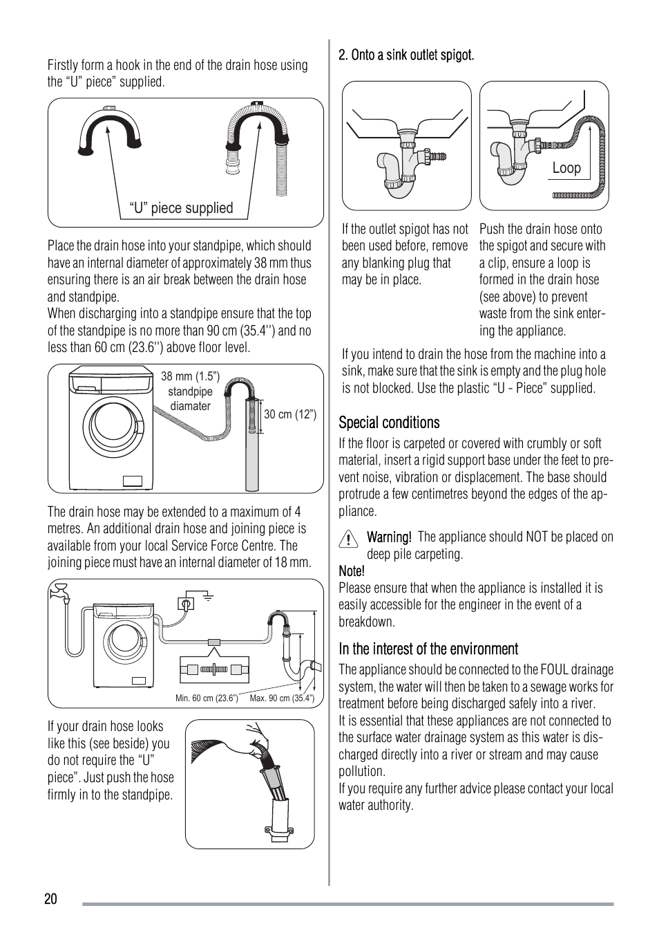 Zanussi ZWF 14069W User Manual | Page 20 / 24