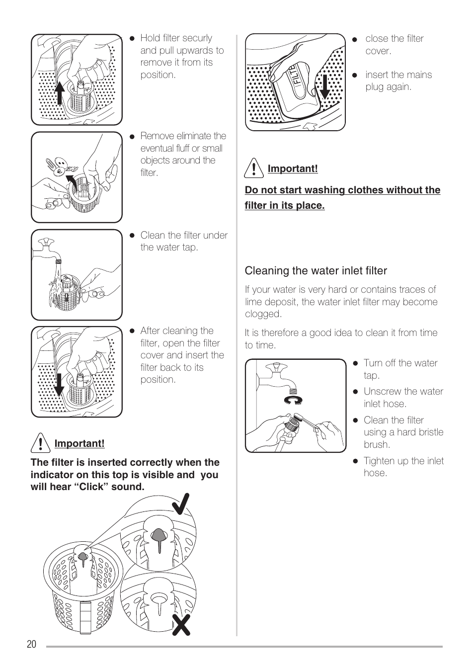Zanussi ZWH6121 P User Manual | Page 20 / 23