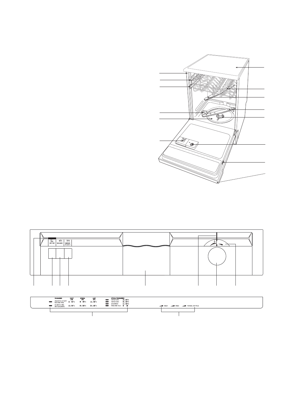 Description of the appliance the control panel | Zanussi DWS 939 User Manual | Page 4 / 24