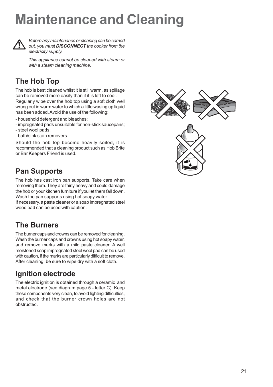 Maintenance and cleaning | Zanussi ZCM 650 ZCM 651 User Manual | Page 21 / 36