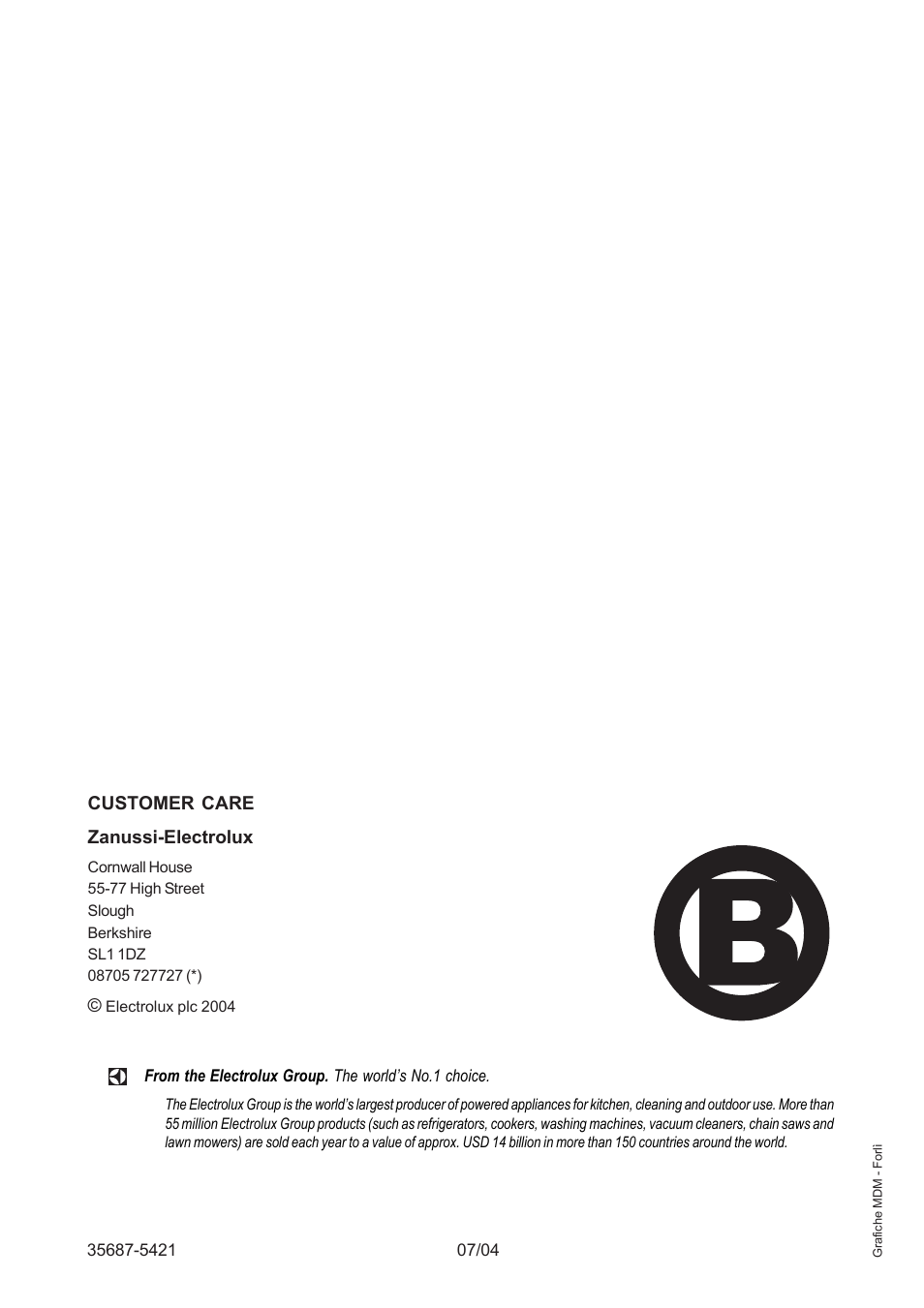 Zanussi ZCM 650 ZCM 651 User Manual | Page 36 / 36