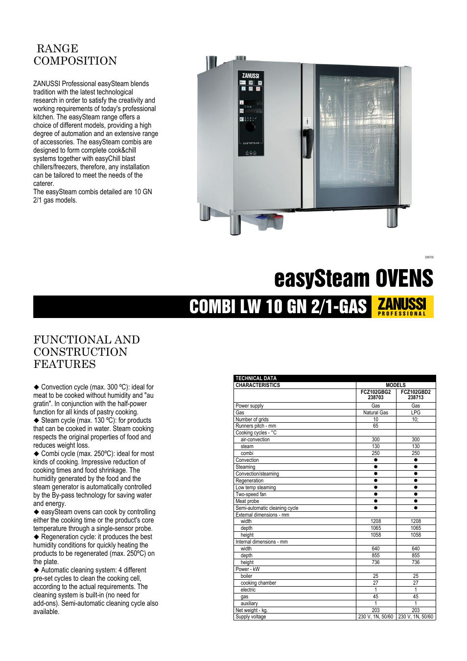 Zanussi easySteam 238513 User Manual | 3 pages