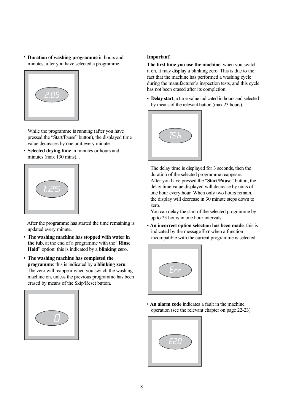 Zanussi ZWD 1471 W User Manual | Page 8 / 30