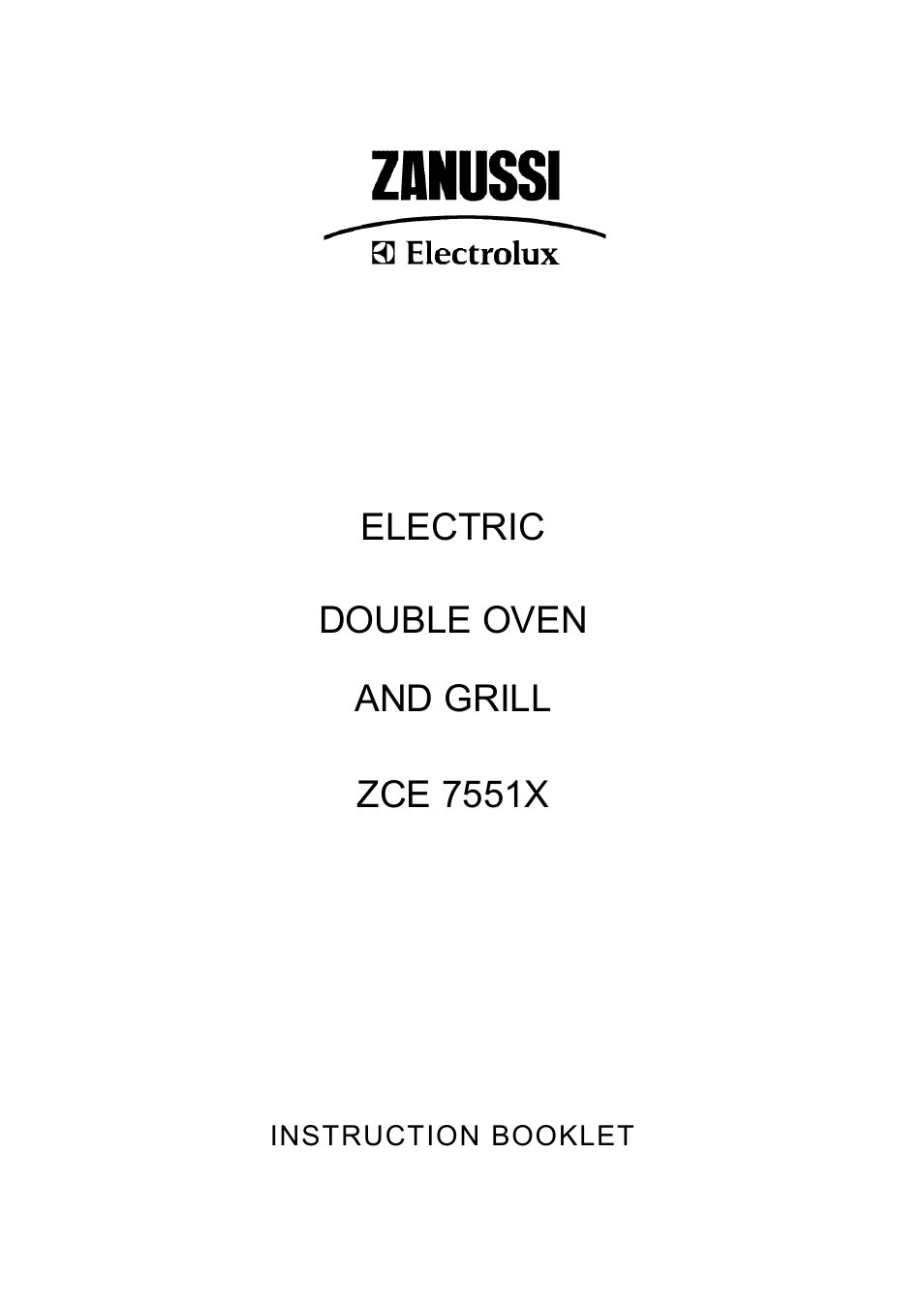 Zanussi ZCE 7551X User Manual | 36 pages