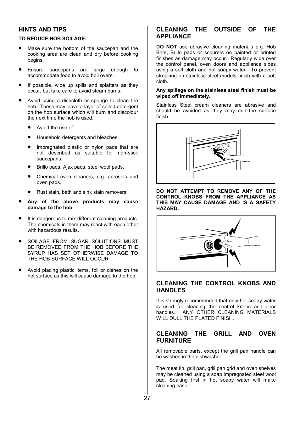 Zanussi ZCE 7551X User Manual | Page 27 / 36