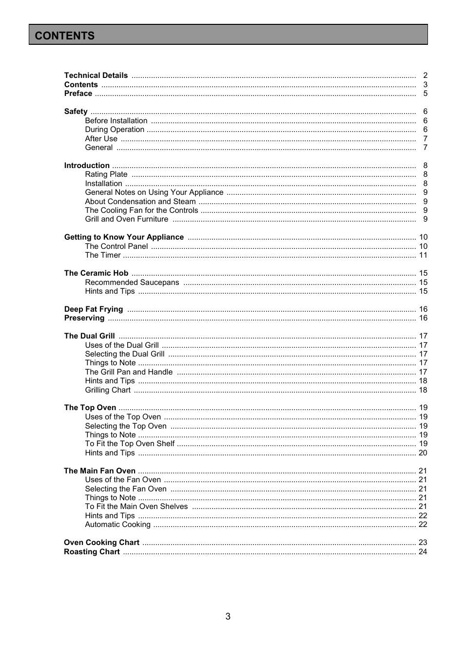 Zanussi ZCE 7551X User Manual | Page 3 / 36