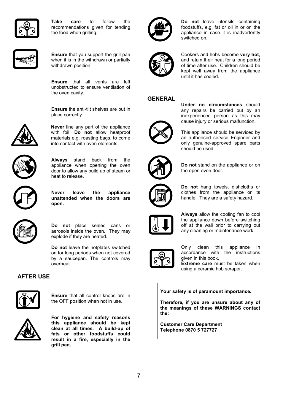 After use, General | Zanussi ZCE 7551X User Manual | Page 7 / 36