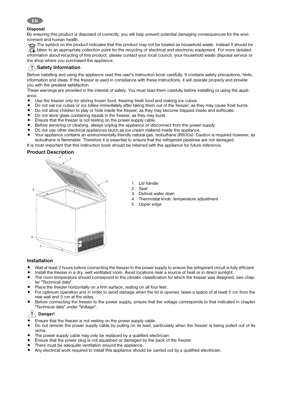 Zanussi ZFC 340 WB User Manual | Page 2 / 8